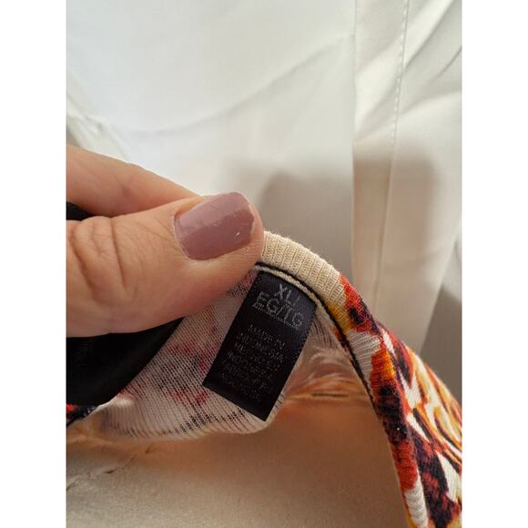 Rafaella Women's XL 3/4 zipper top 3/4 sleeve Fall colors - Picture 10 of 10